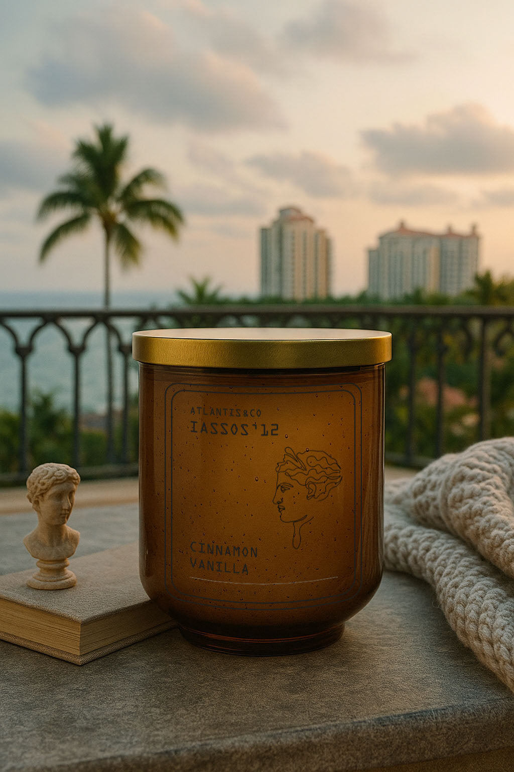 AMBER BUBBLE CINNAMON VANILLA CANDLE